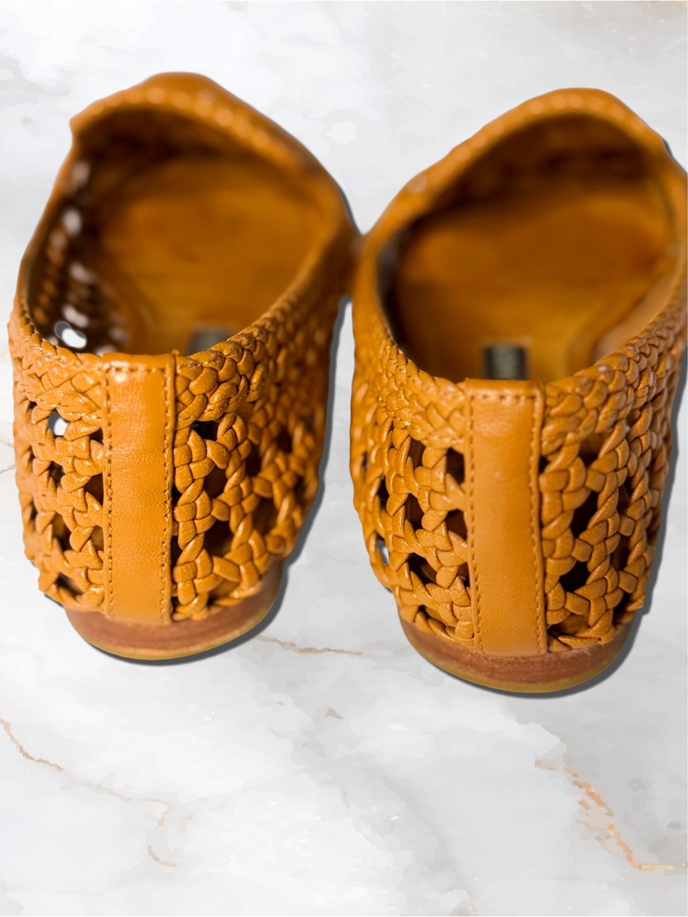 Veronica Beard Griffin Basket Weave Loafers Tan Leather Size 36 - Picture 6 of 9